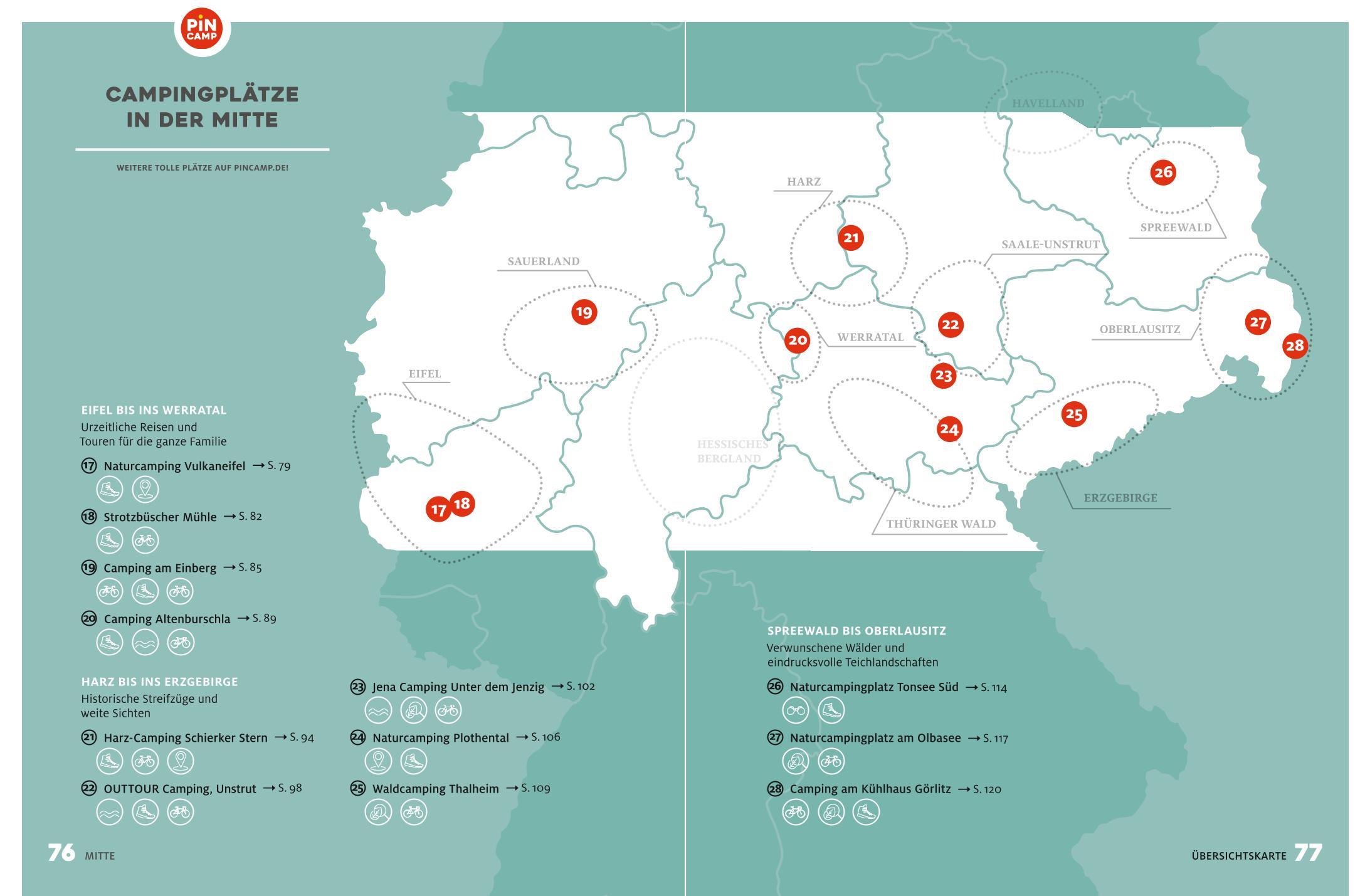 Beispielinhalt (Bild) Yes we camp! Secret Campsites