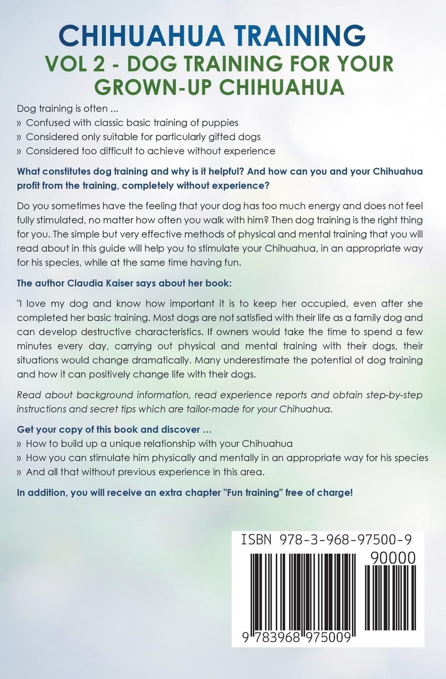 Rückseitencover Chihuahua Training Vol. 2