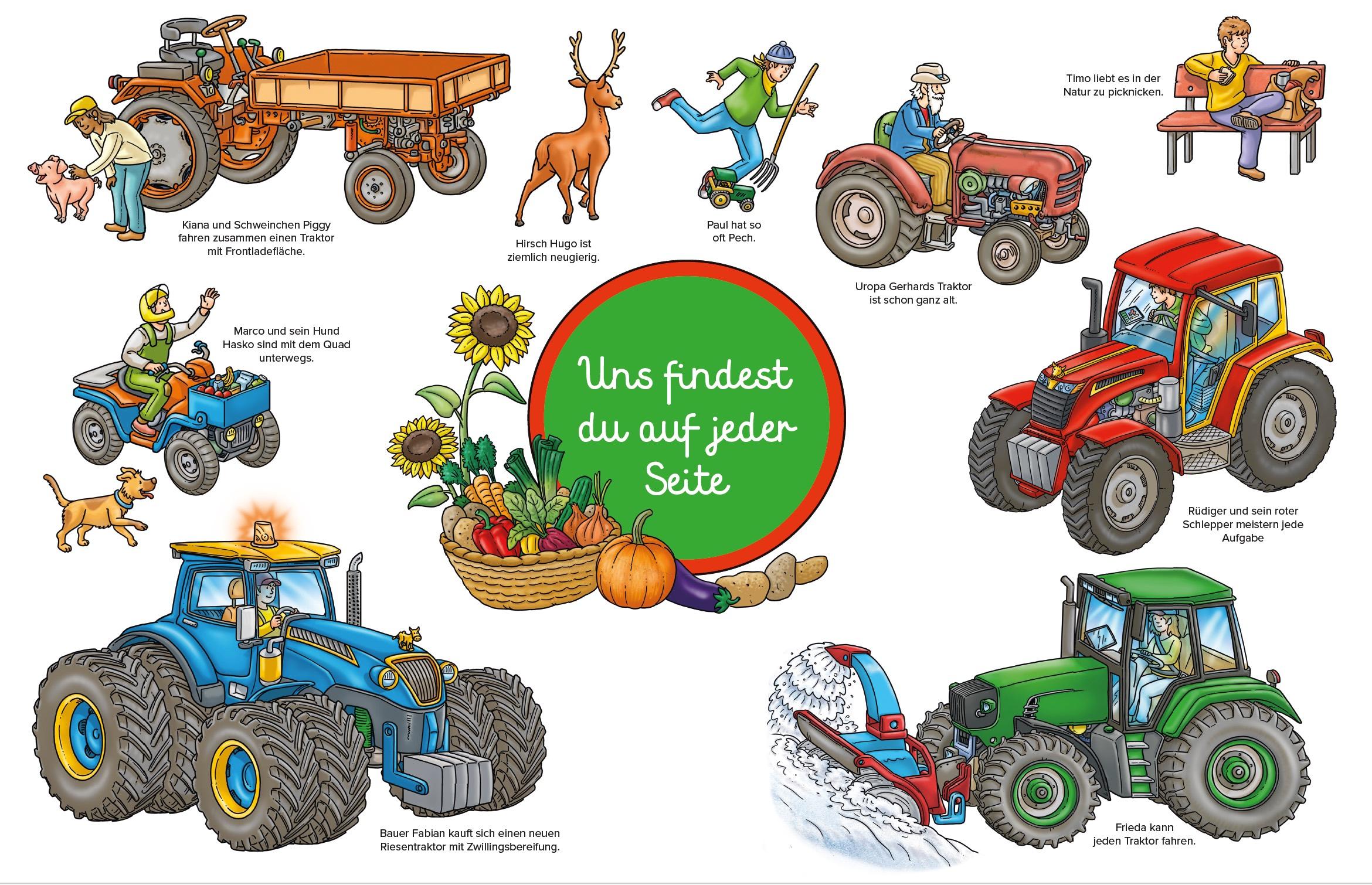 Beispielinhalt (Bild) Traktor Wimmelbuch