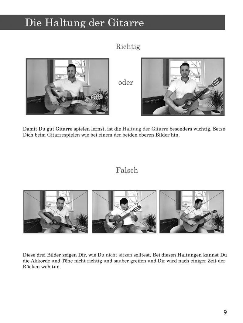 Beispielinhalt (Bild) Liederbuch Gitarre Lernen XXL - Gitarrenschule & Songbook in Einem, Pop & Rock Songs, Klassik Stücke, Evergreens, Kinderlieder, Weihnachtslieder