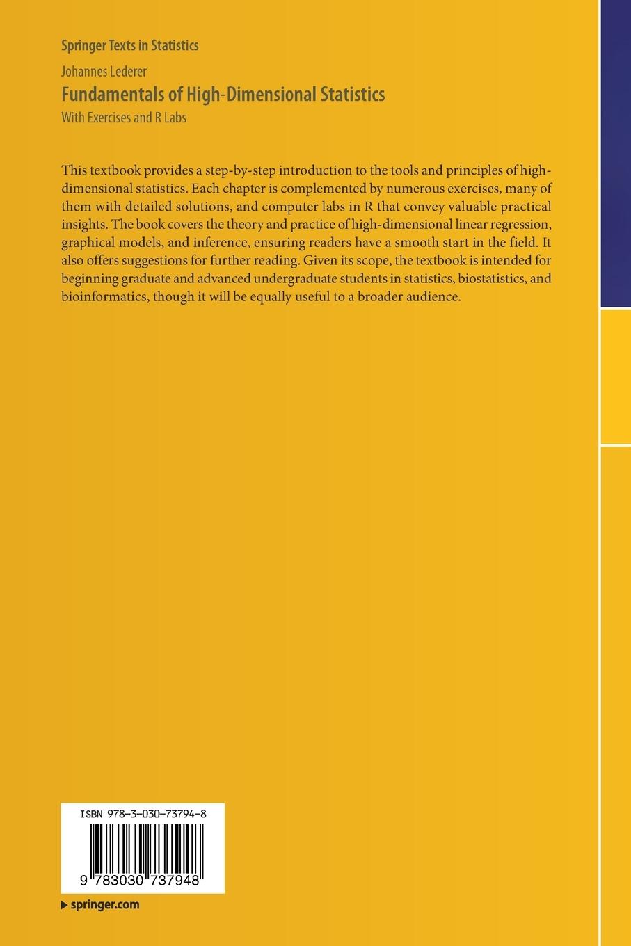 Rückseitencover Fundamentals of High-Dimensional Statistics