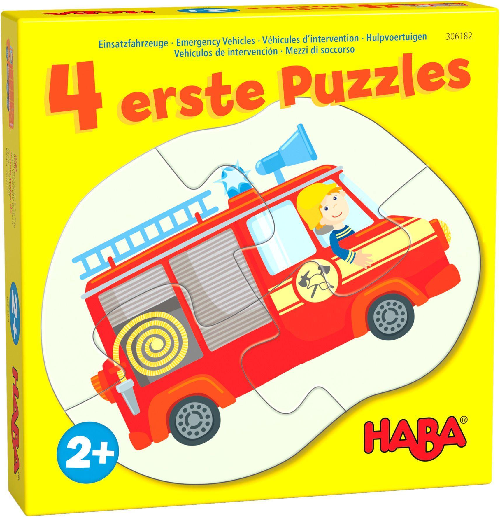 Vorderes Coverbild 4 erste Puzzles - Einsatzfahrzeuge