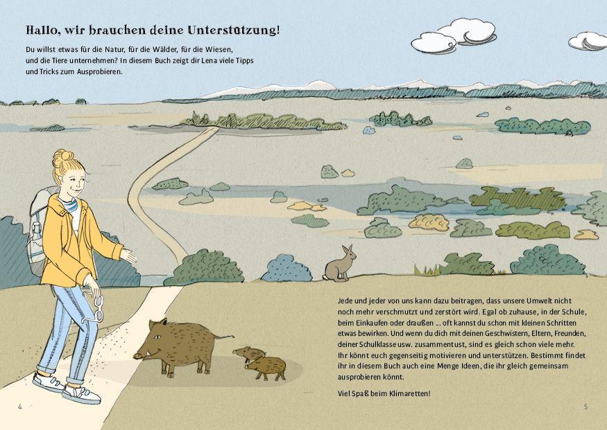 Beispielinhalt (Bild) Lenas supercooles Klimaretter-Mitmachbuch