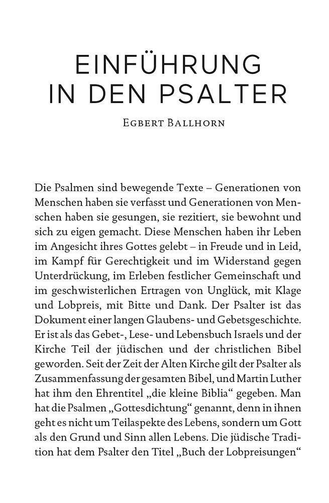 Beispielinhalt (Bild) Die Psalmen