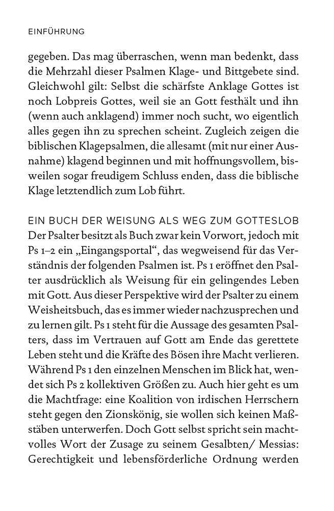Beispielinhalt (Bild) Die Psalmen