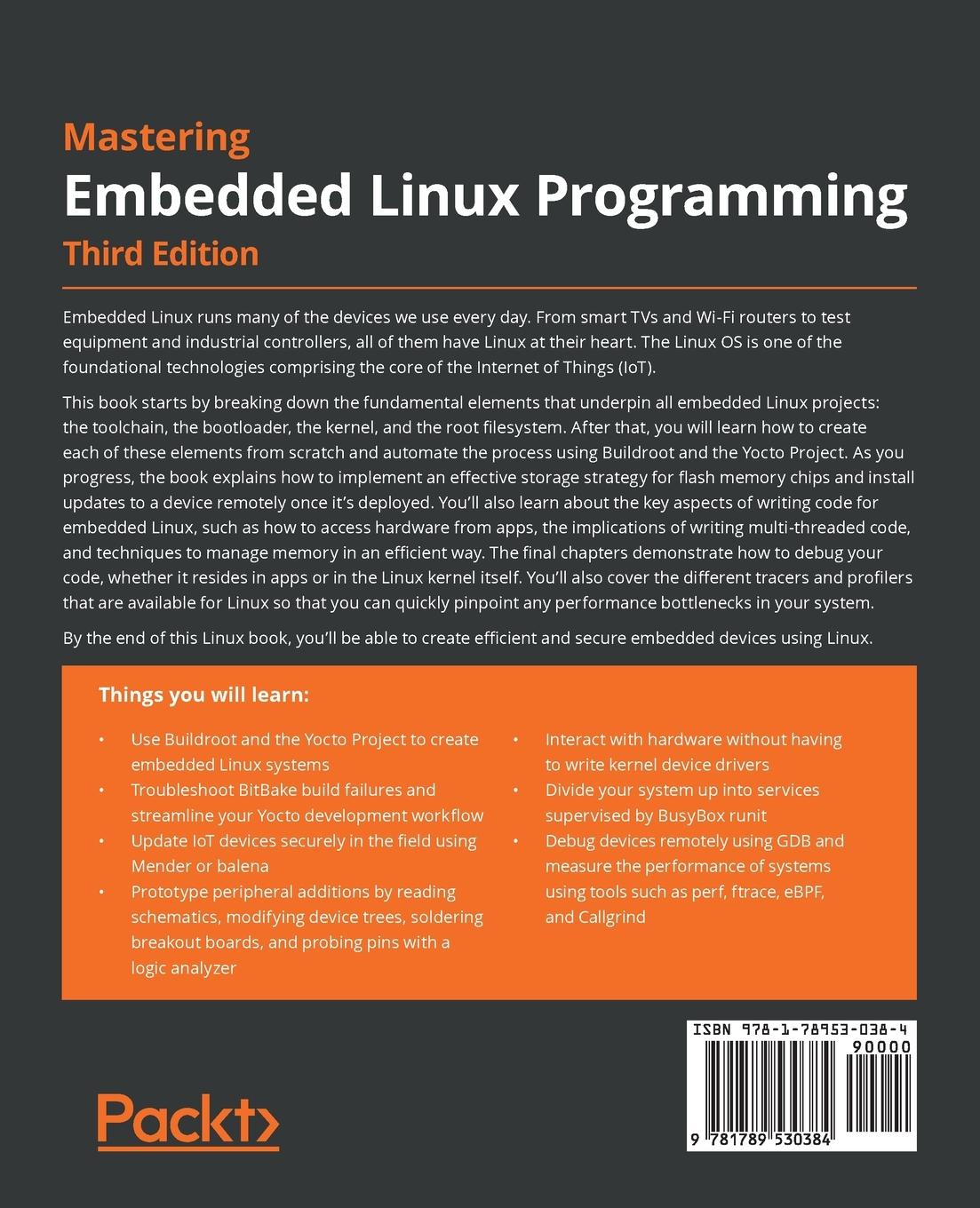 Rückseitencover Mastering Embedded Linux Programming - Third Edition