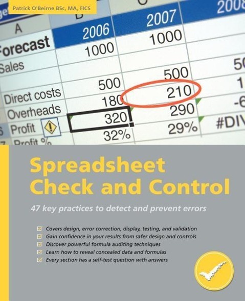Vorderes Coverbild Spreadsheet Check and Control