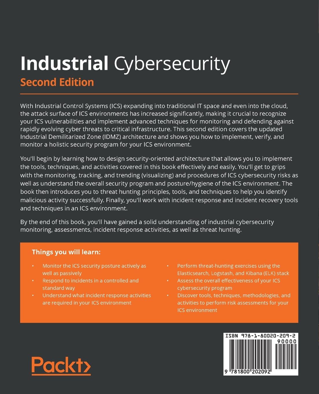Rückseitencover Industrial Cybersecurity - Second Edition