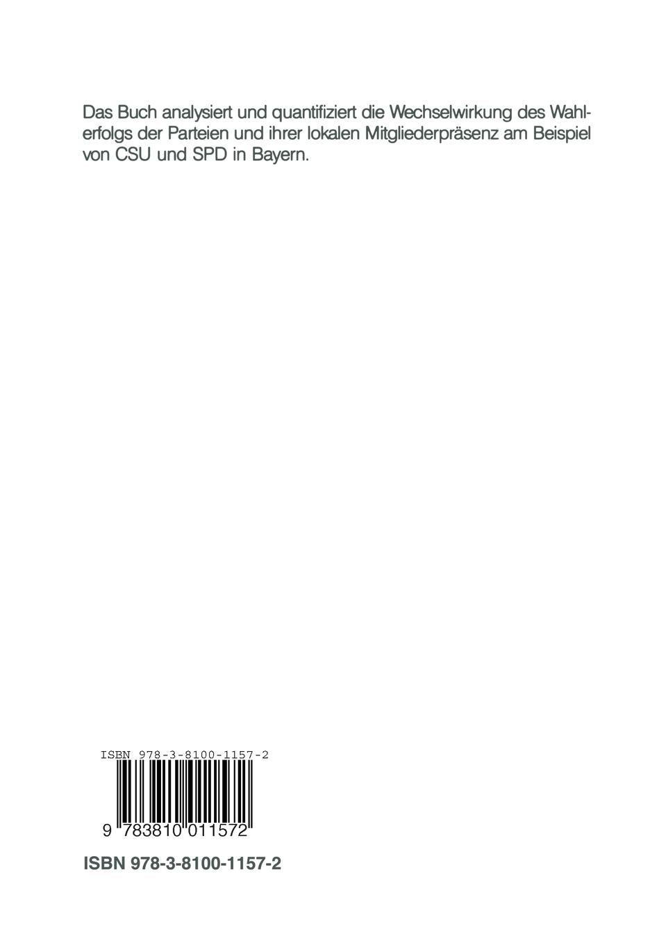 Rückseitencover Parteien in der Region