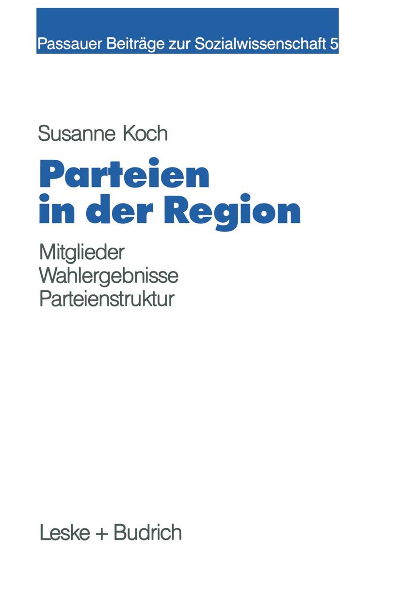 Vorderes Coverbild Parteien in der Region