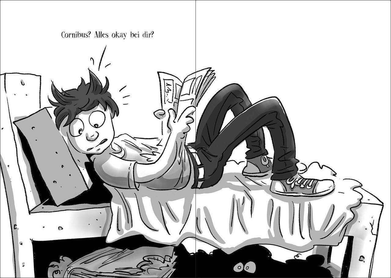 Beispielinhalt (Bild) Cornibus & Co (Band 3) - Die Hölle bebt!