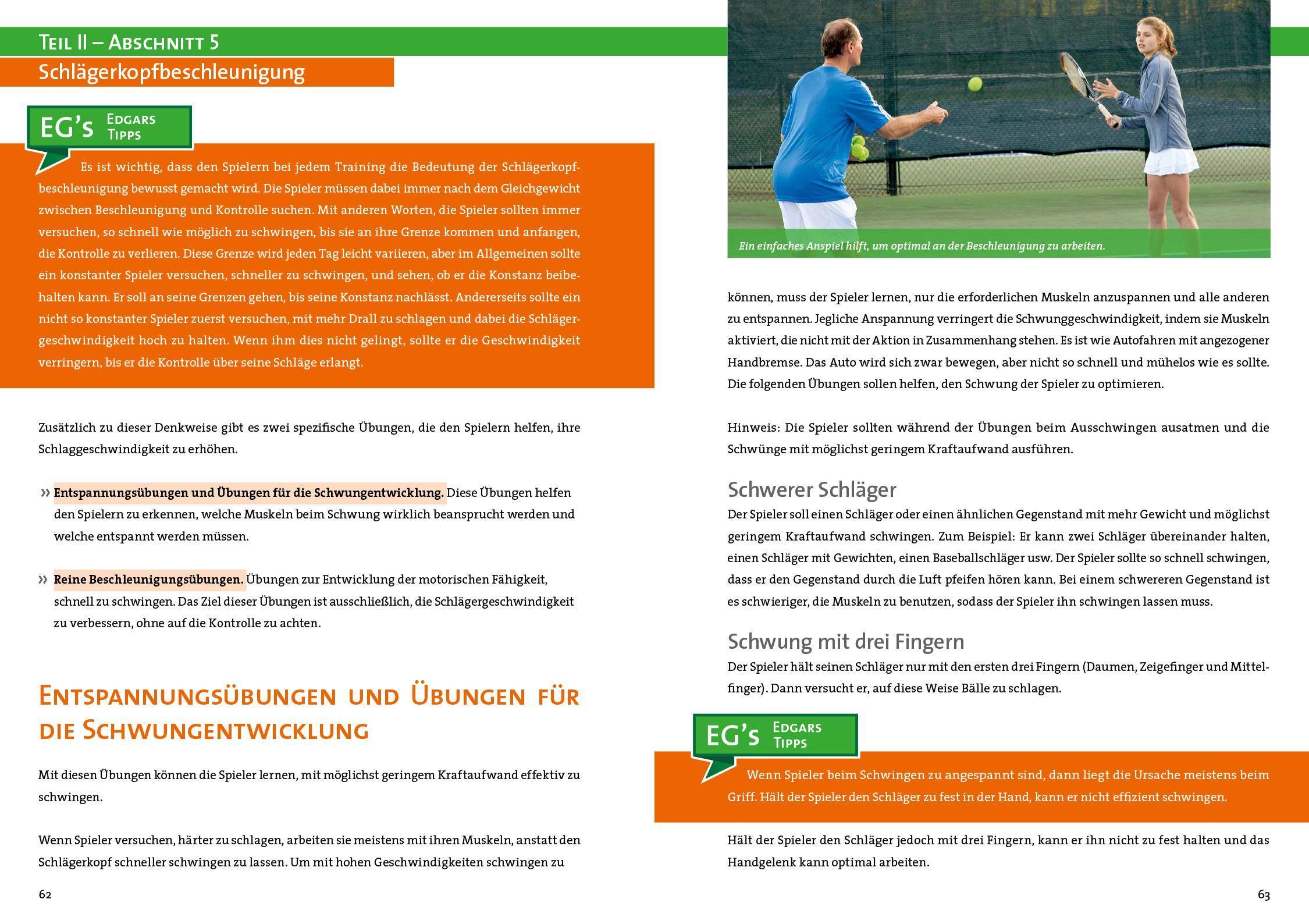 Beispielinhalt (Bild) Entwicklung von leistungsorientierten Tennisspielern