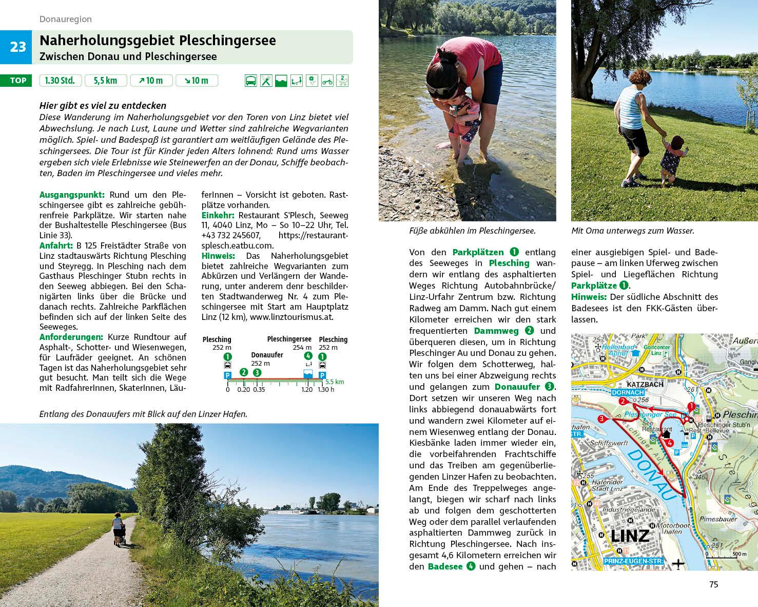 Beispielinhalt (Bild) Wandern mit dem Kinderwagen Donauregion - Mühlviertel