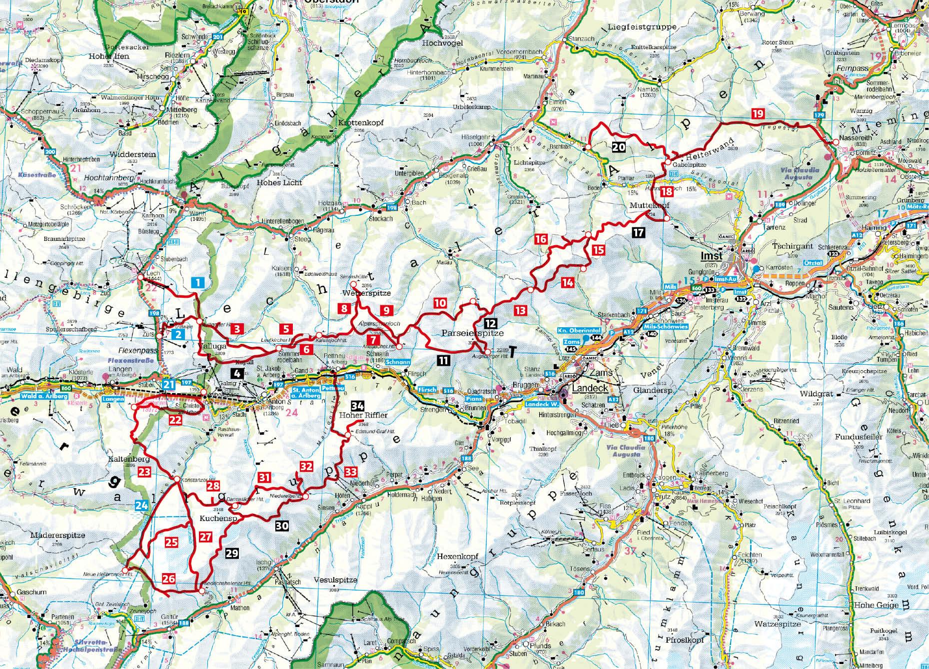 Beispielinhalt (Bild) Lechtaler Höhenweg und Verwall-Runde