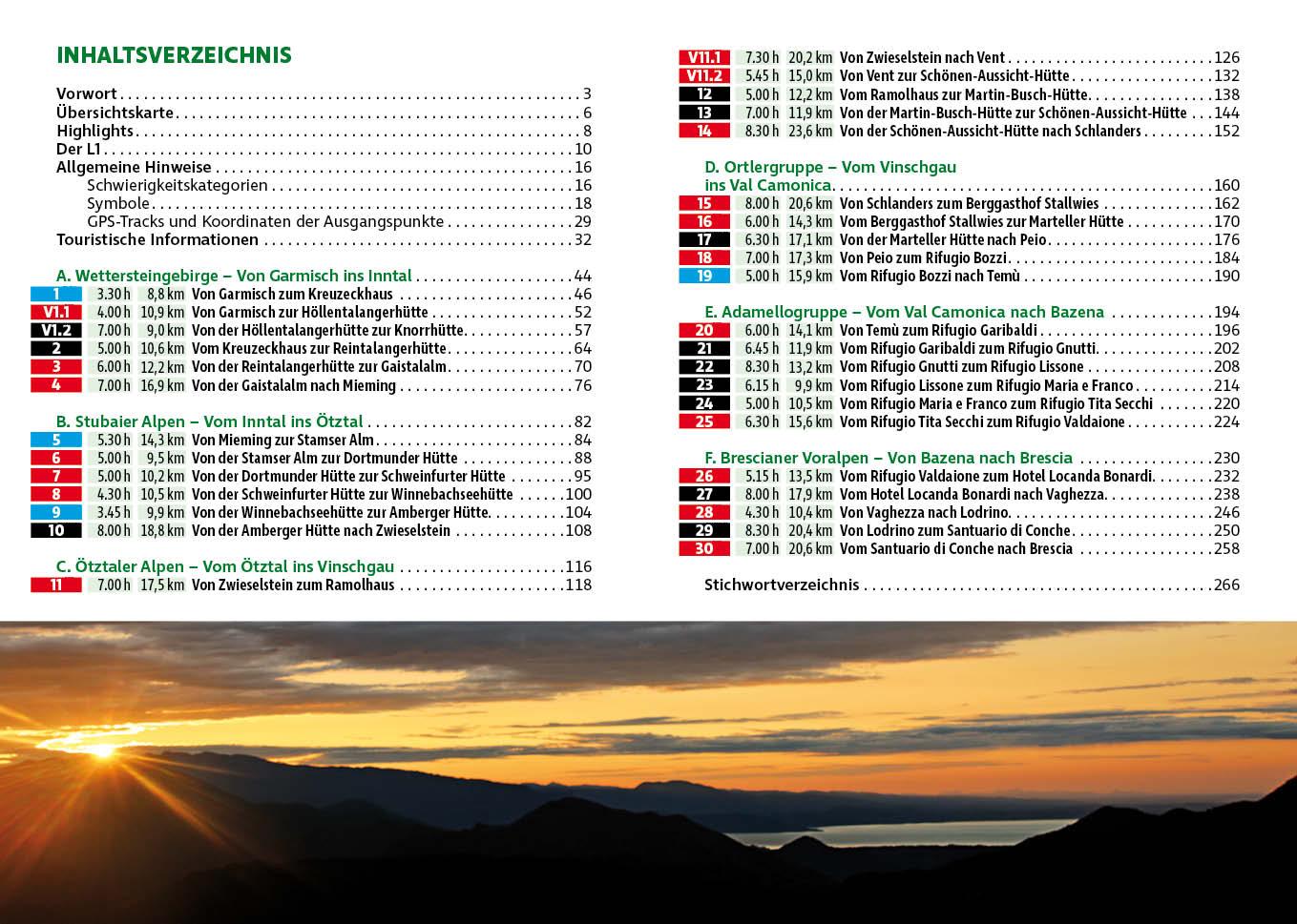 Beispielinhalt (Bild) Alpenüberquerung L1 Garmisch - Brescia