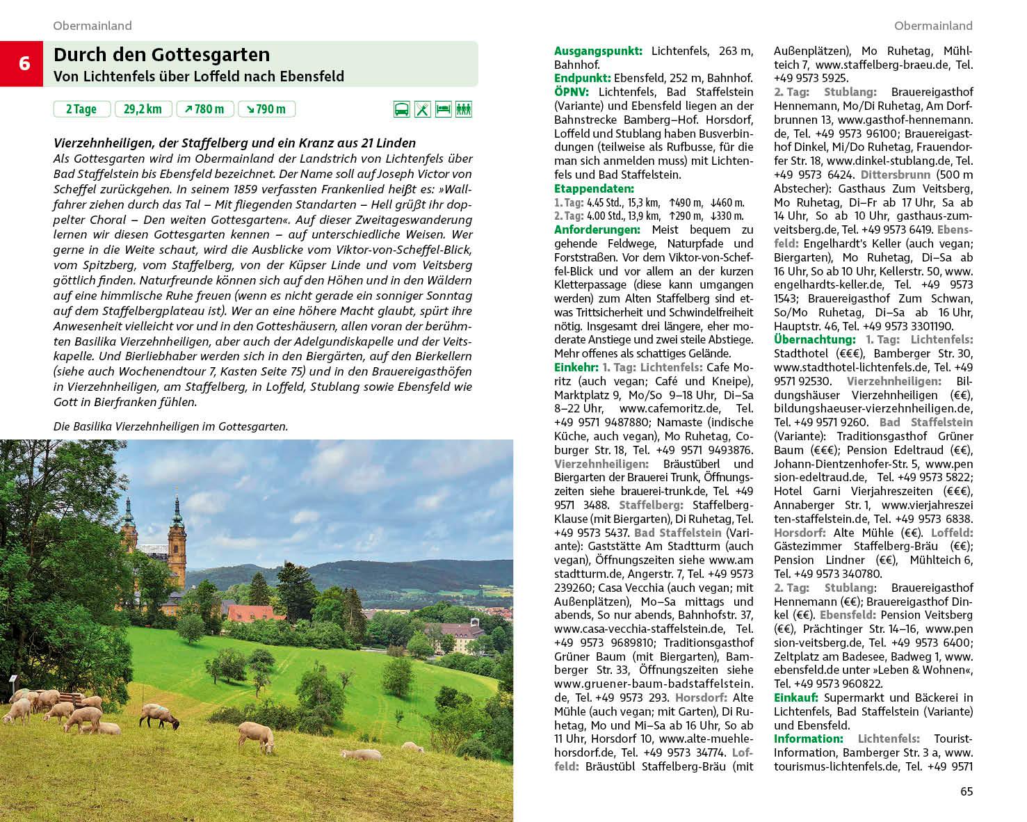 Beispielinhalt (Bild) Wochenendtouren Franken