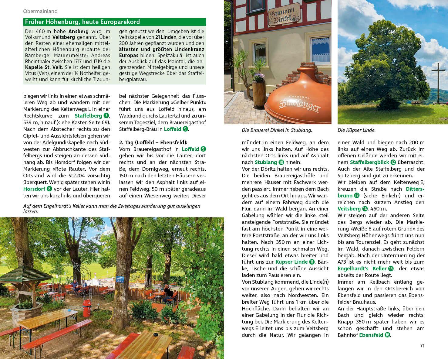 Beispielinhalt (Bild) Wochenendtouren Franken
