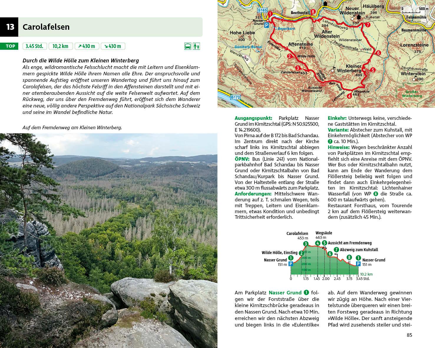 Beispielinhalt (Bild) Wilde Wege Elbsandsteingebirge