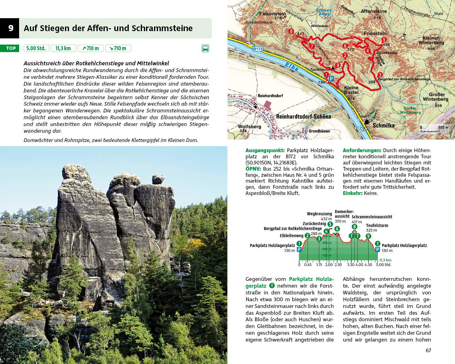 Beispielinhalt (Bild) Wilde Wege Elbsandsteingebirge