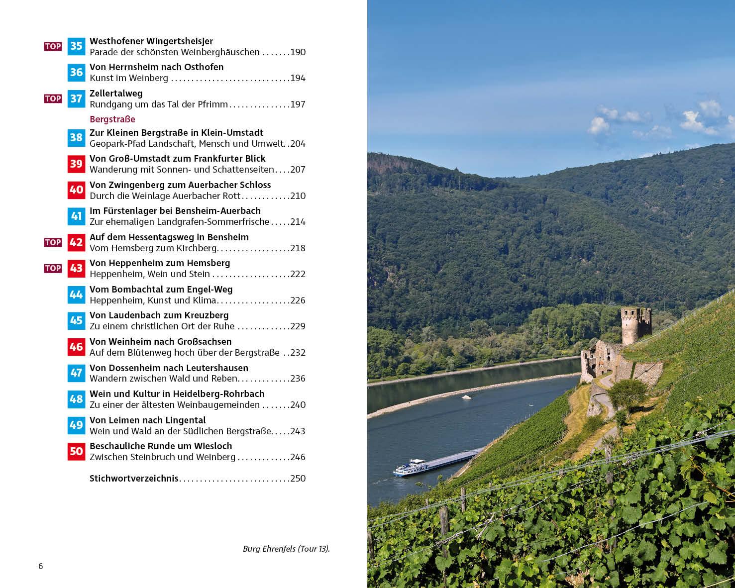 Beispielinhalt (Bild) Wandern und Wein - Rheingau - Rheinhessen mit Bergstraße.