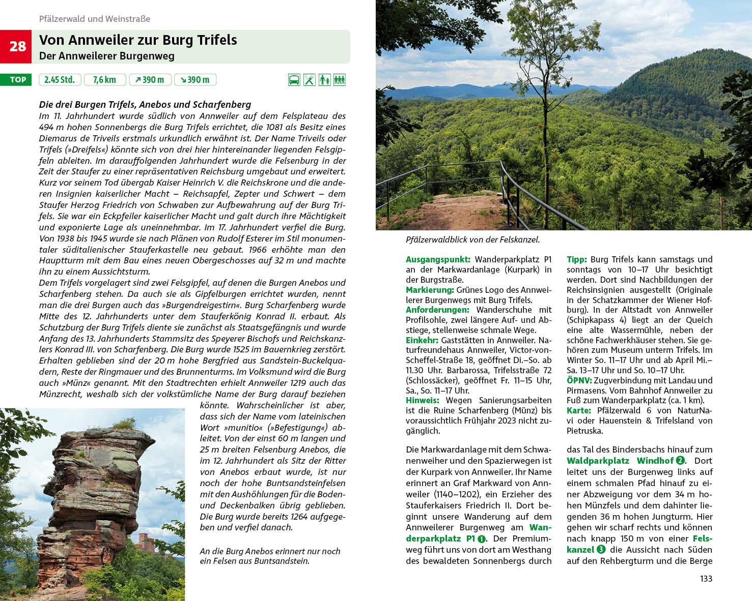 Beispielinhalt (Bild) Premiumwege Pfälzerwald