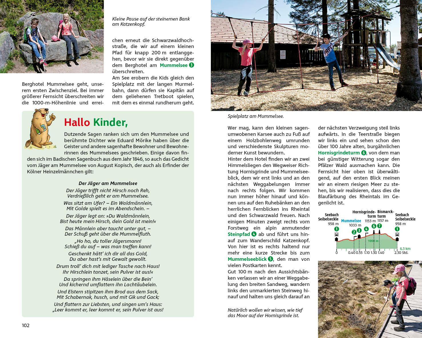 Beispielinhalt (Bild) ErlebnisWandern mit Kindern Schwarzwald Nord