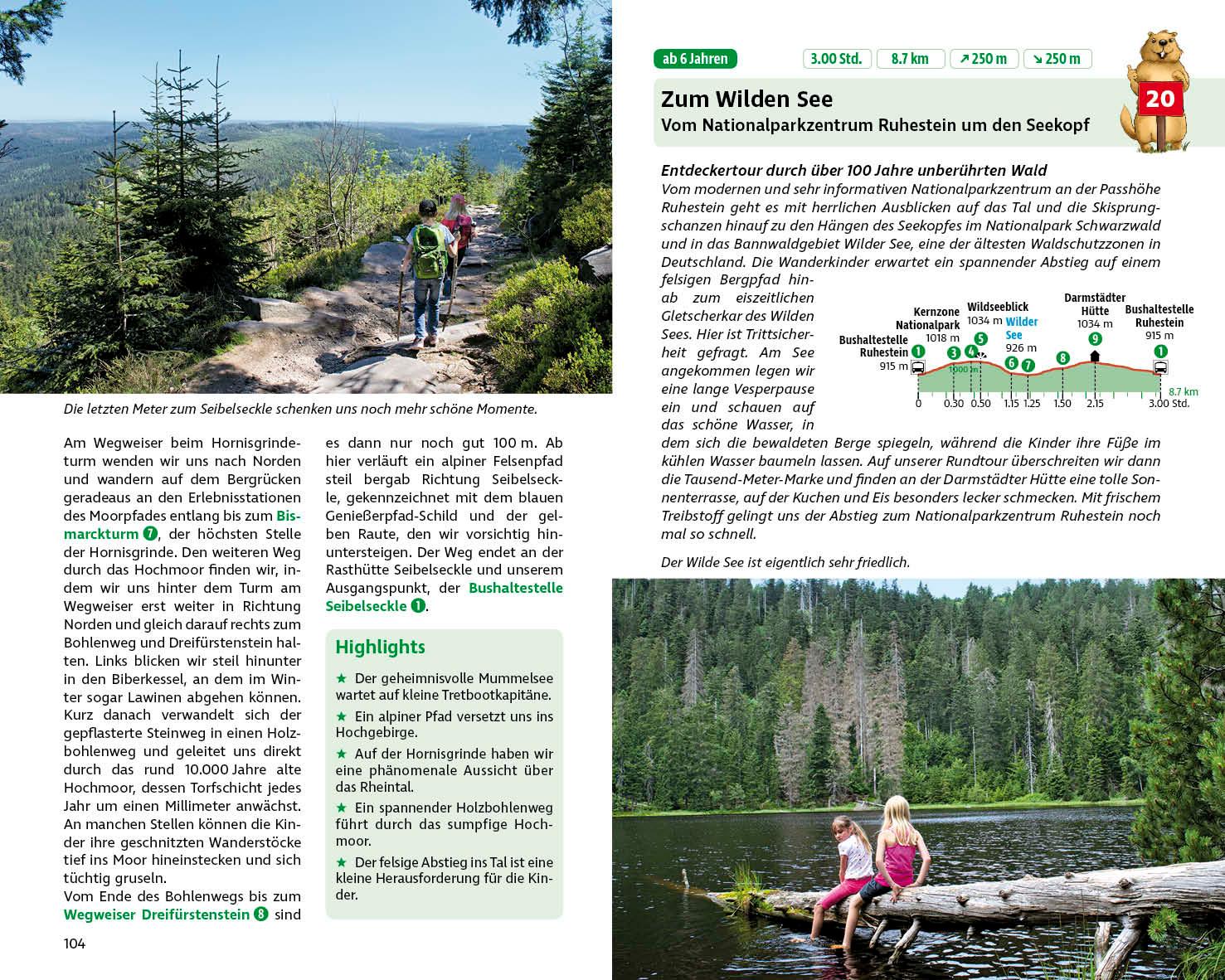 Beispielinhalt (Bild) ErlebnisWandern mit Kindern Schwarzwald Nord