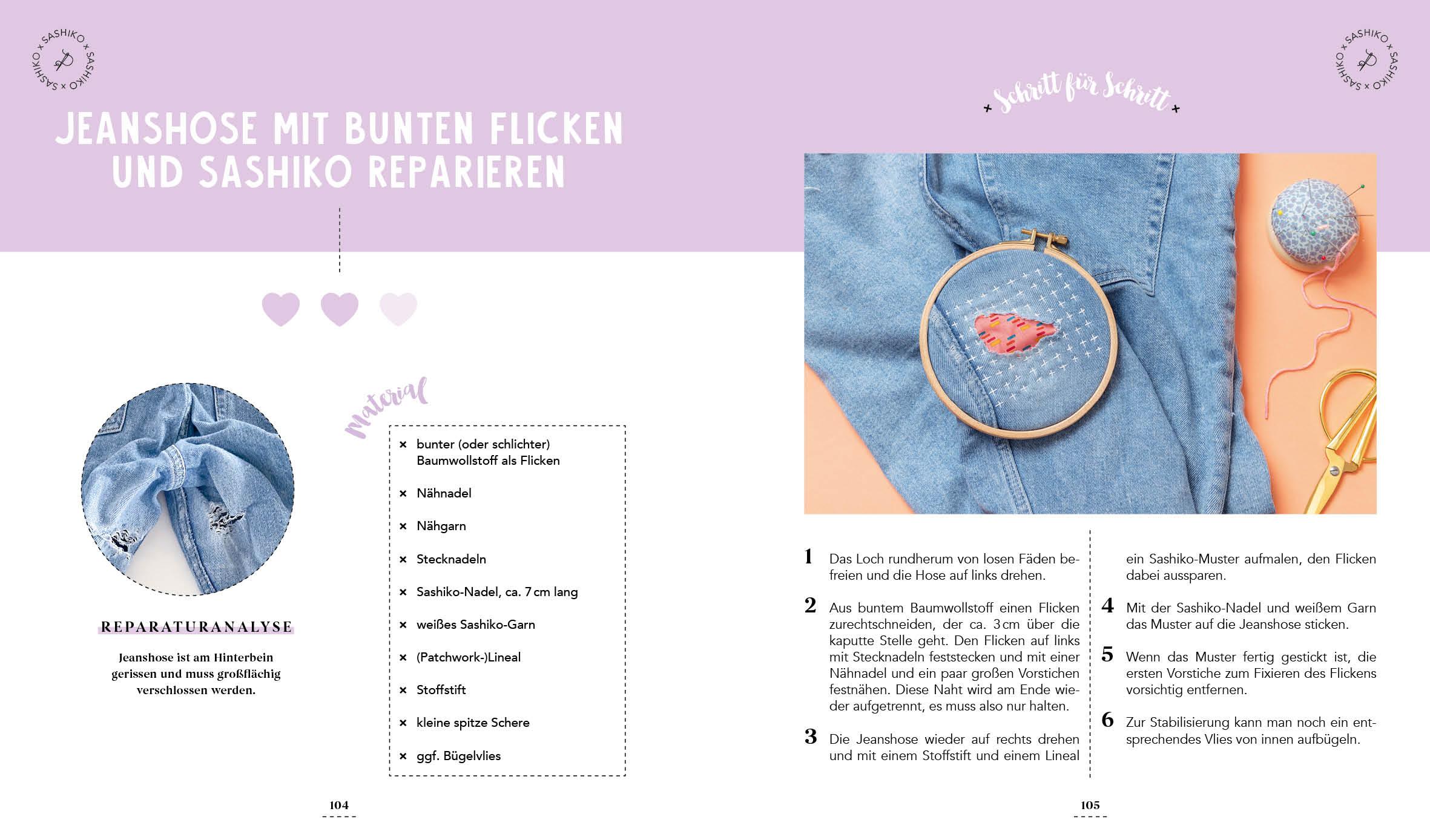 Beispielinhalt (Bild) Lieblingskleidung einfach stylish reparieren - I fix you!