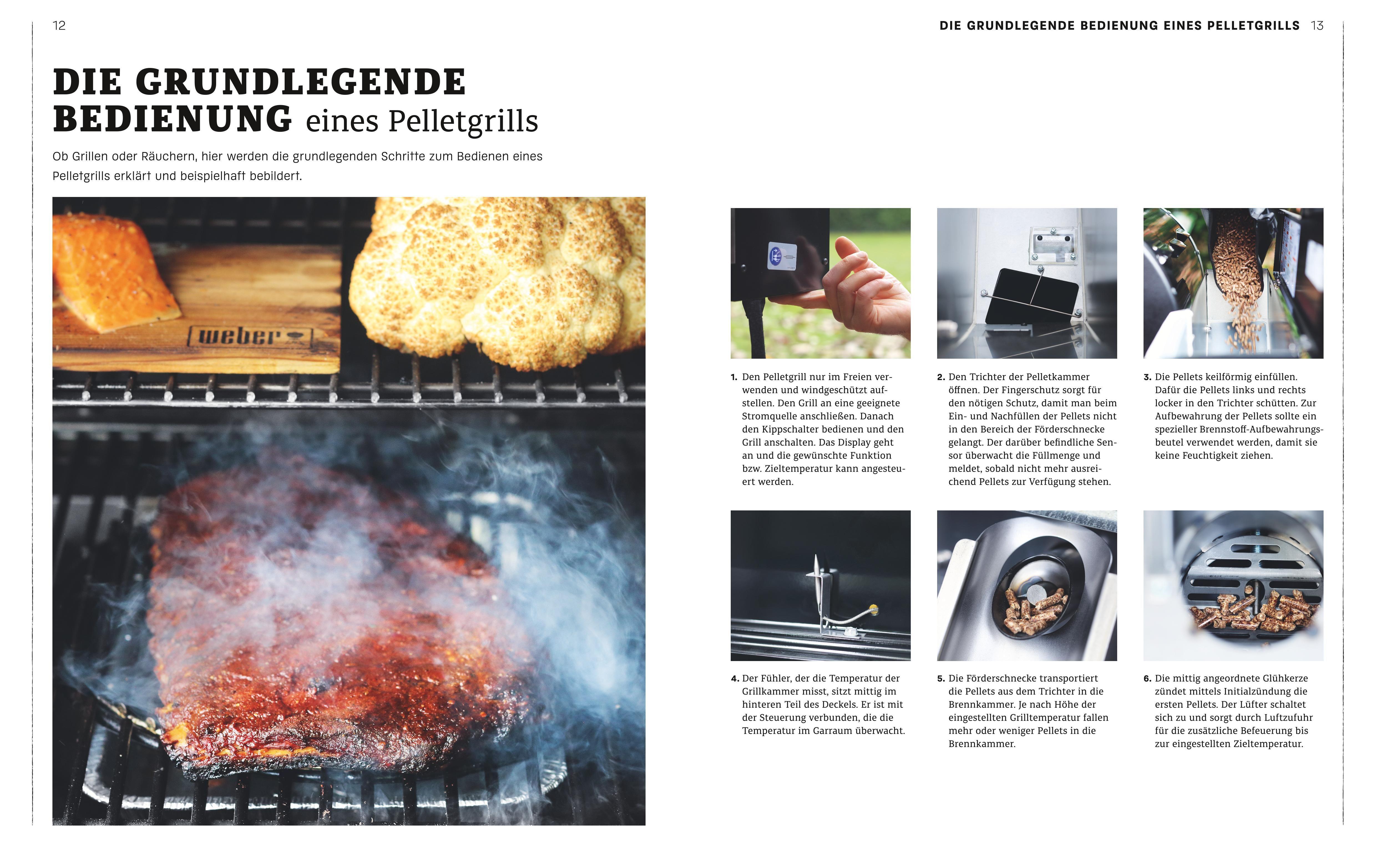 Beispielinhalt (Bild) Weber's Pelletgrillbibel