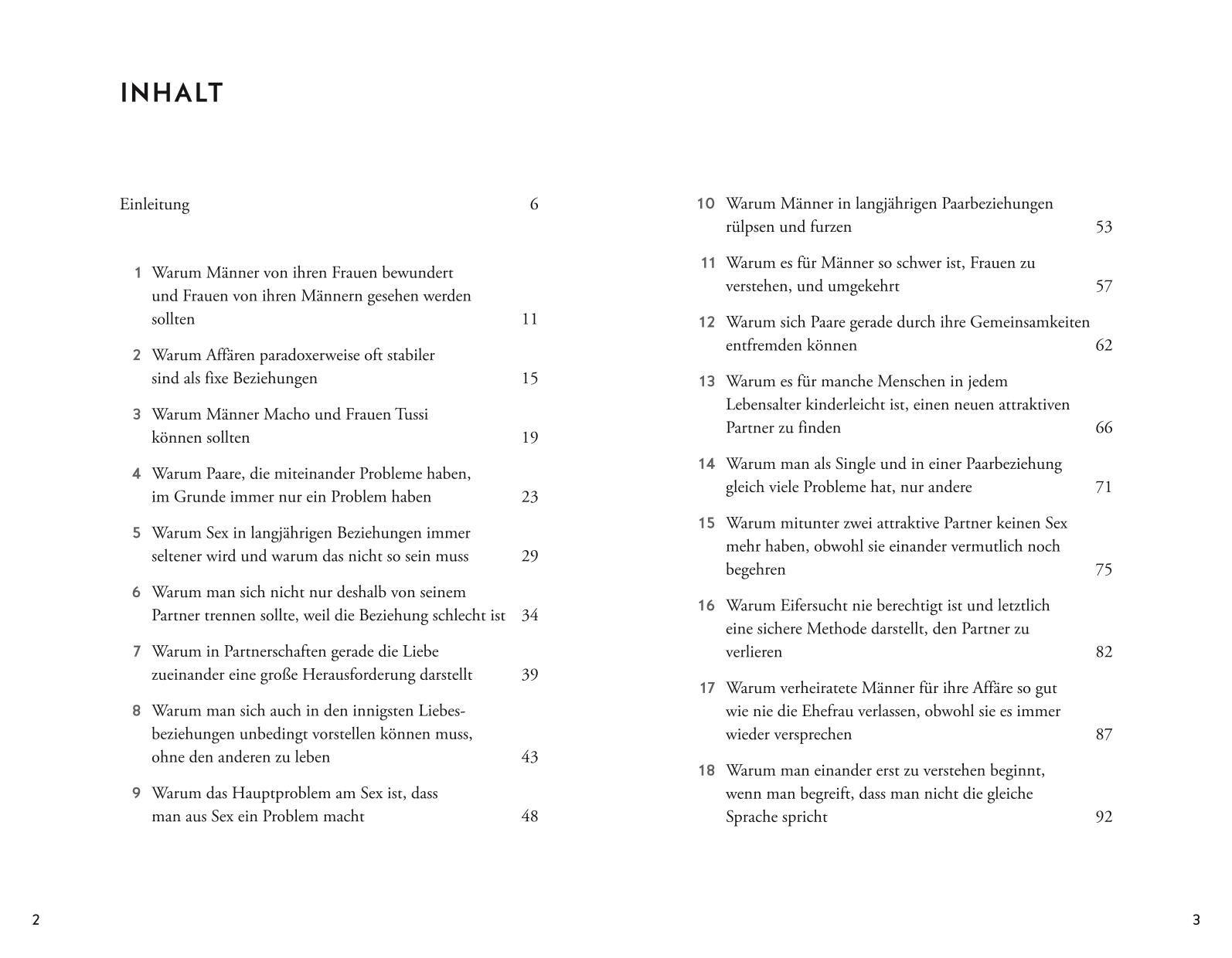 Beispielinhalt (Bild) 40 verrückte Wahrheiten über Frauen und Männer