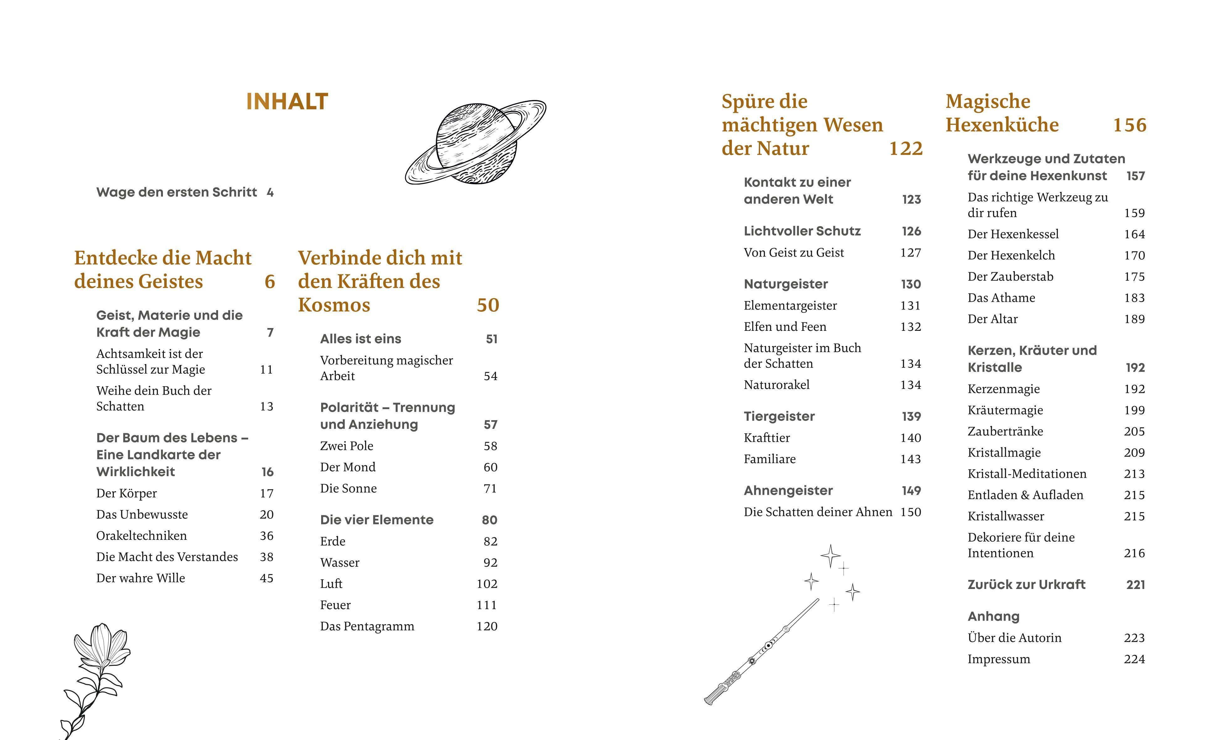 Beispielinhalt (Bild) Hexenwissen und weiße Magie