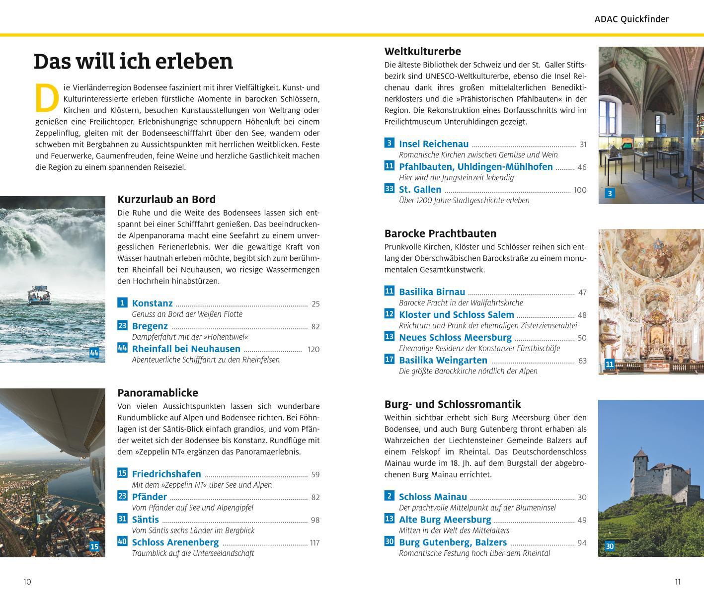 Beispielinhalt (Bild) ADAC Reiseführer Bodensee