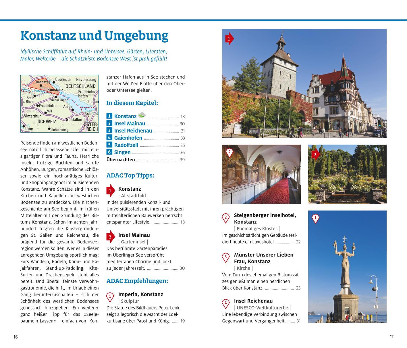 Beispielinhalt (Bild) ADAC Reiseführer Bodensee