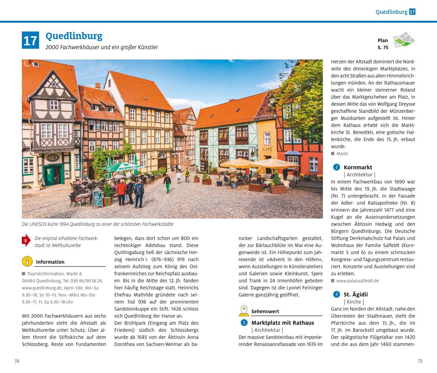 Beispielinhalt (Bild) ADAC Reiseführer Harz