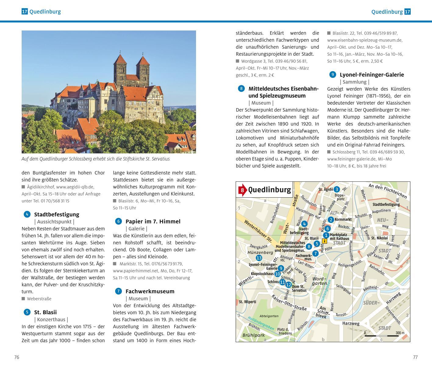 Beispielinhalt (Bild) ADAC Reiseführer Harz