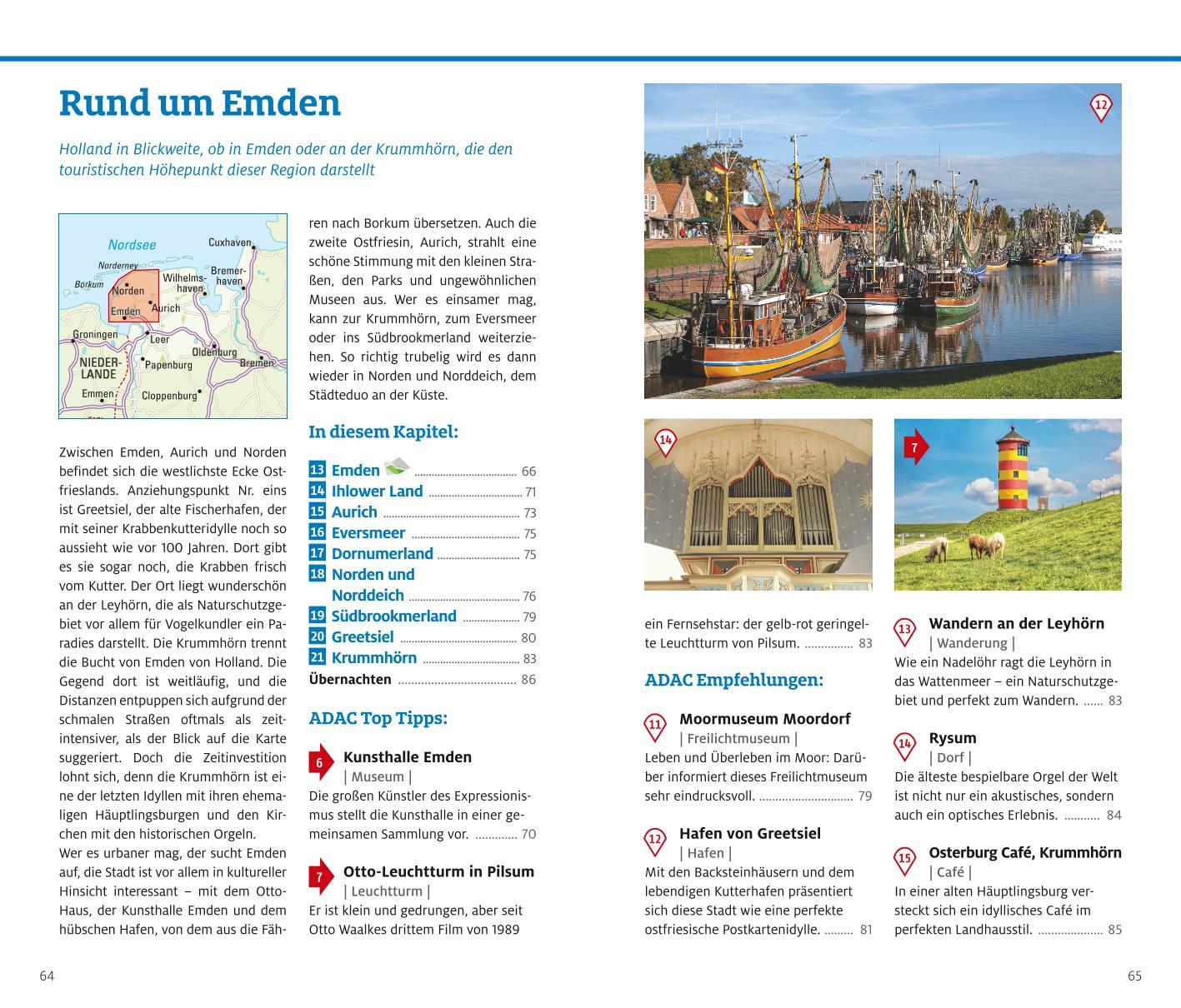 Beispielinhalt (Bild) ADAC Reiseführer Ostfriesland und Ostfriesische Inseln