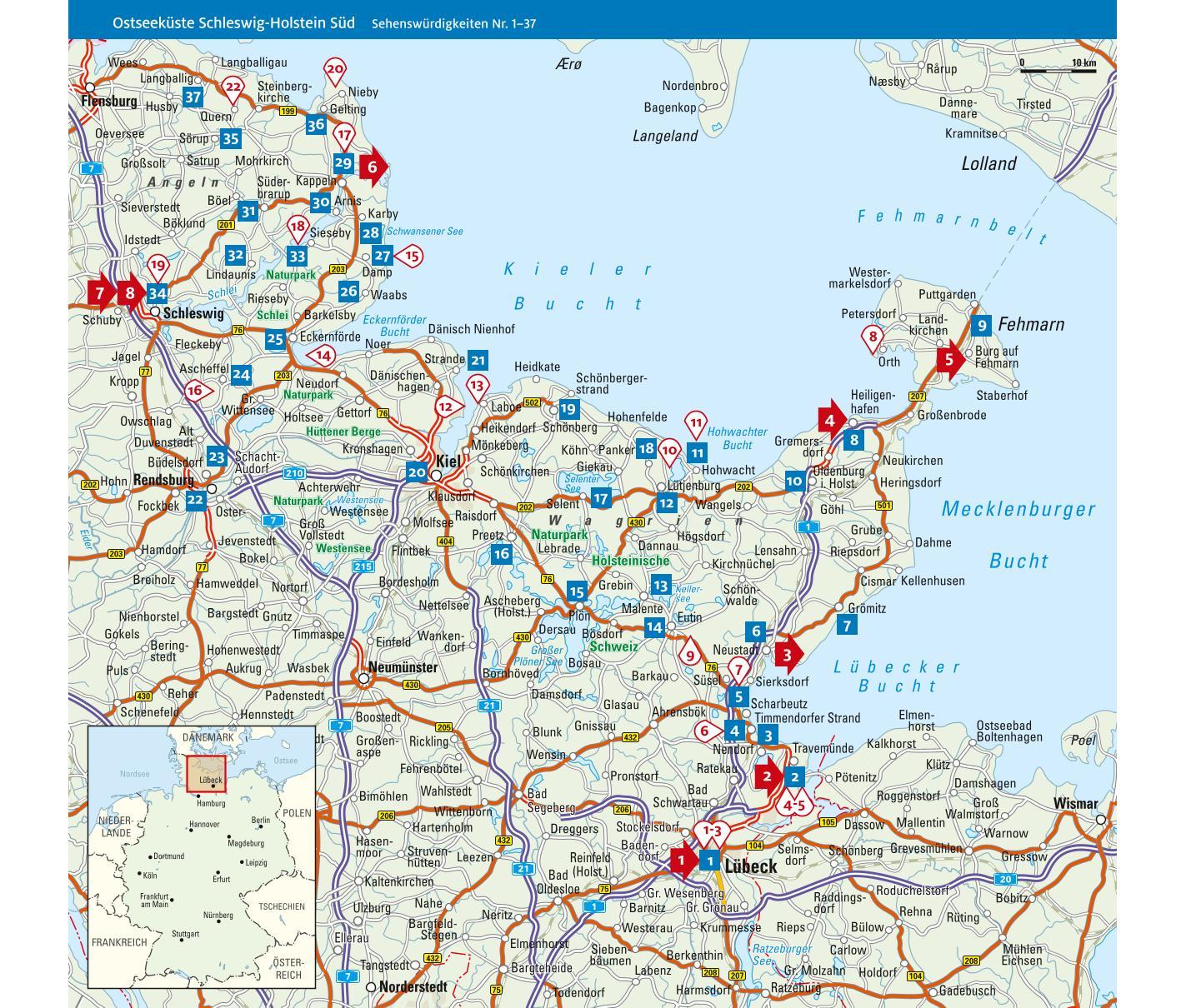 Beispielinhalt (Bild) ADAC Reiseführer Ostseeküste Schleswig-Holstein