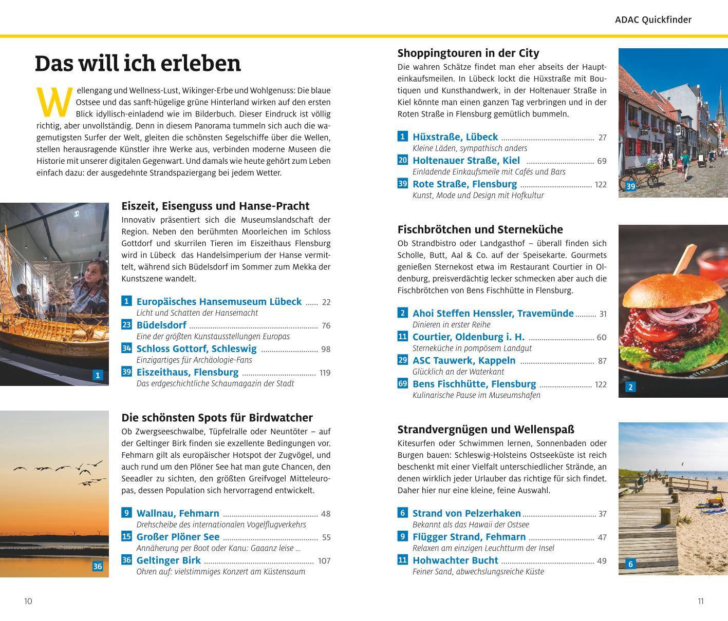 Beispielinhalt (Bild) ADAC Reiseführer Ostseeküste Schleswig-Holstein
