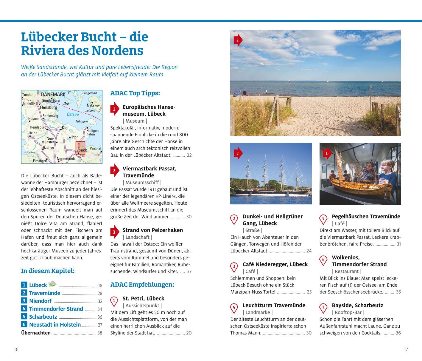 Beispielinhalt (Bild) ADAC Reiseführer Ostseeküste Schleswig-Holstein