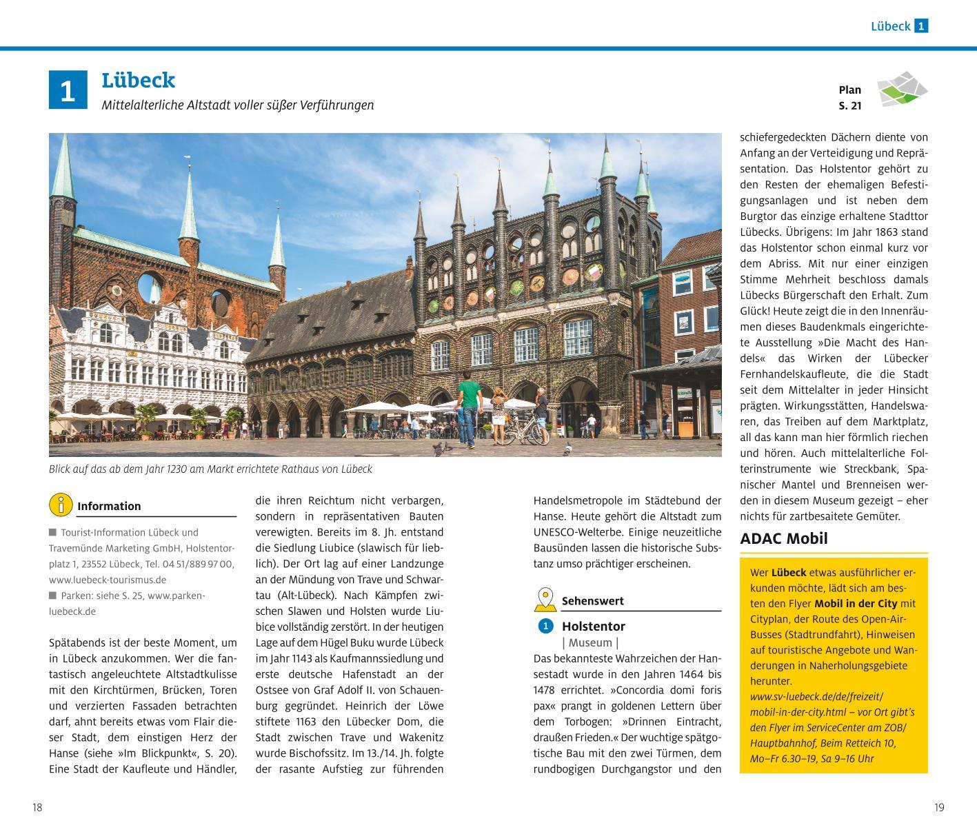 Beispielinhalt (Bild) ADAC Reiseführer Ostseeküste Schleswig-Holstein