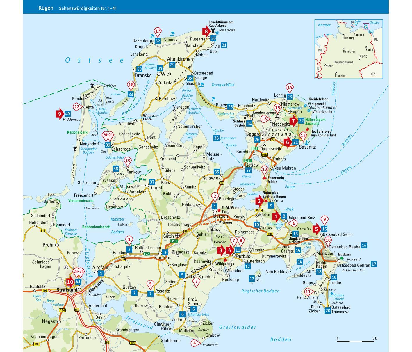 Beispielinhalt (Bild) ADAC Reiseführer Rügen mit Hiddensee und Stralsund