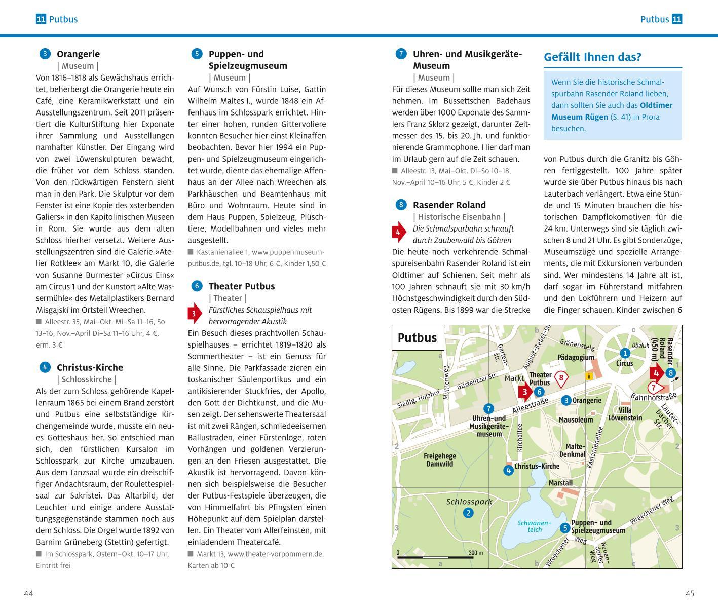 Beispielinhalt (Bild) ADAC Reiseführer Rügen mit Hiddensee und Stralsund