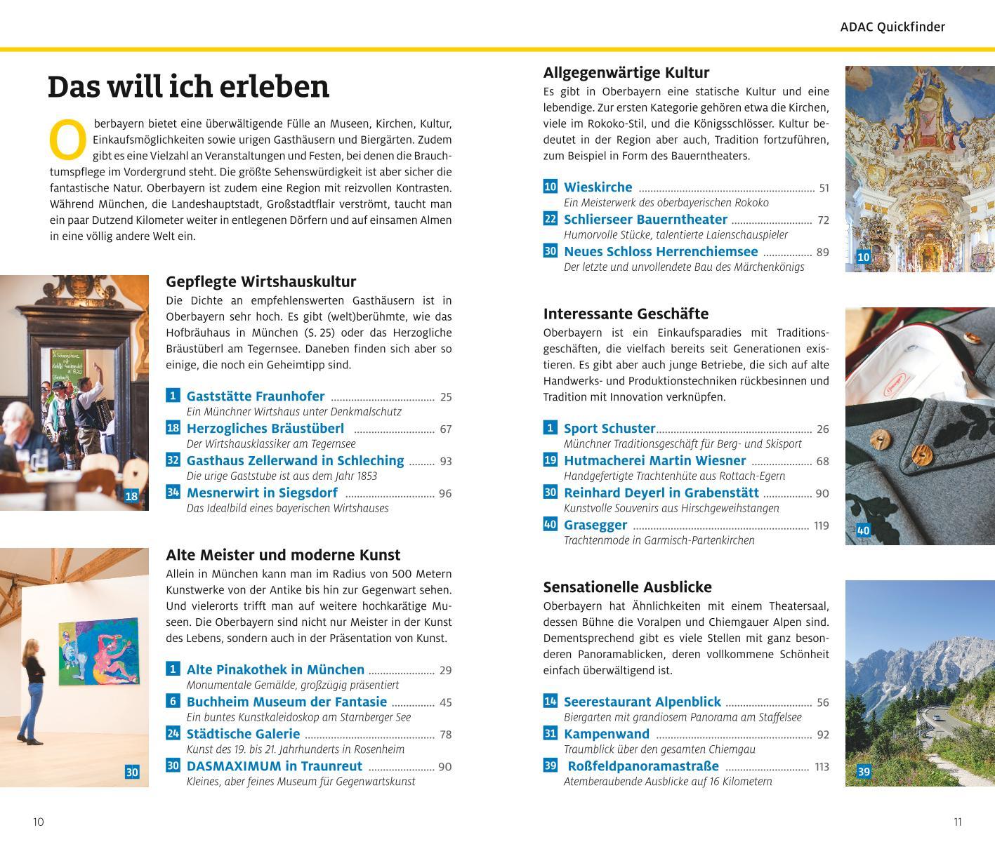 Beispielinhalt (Bild) ADAC Reiseführer Oberbayern