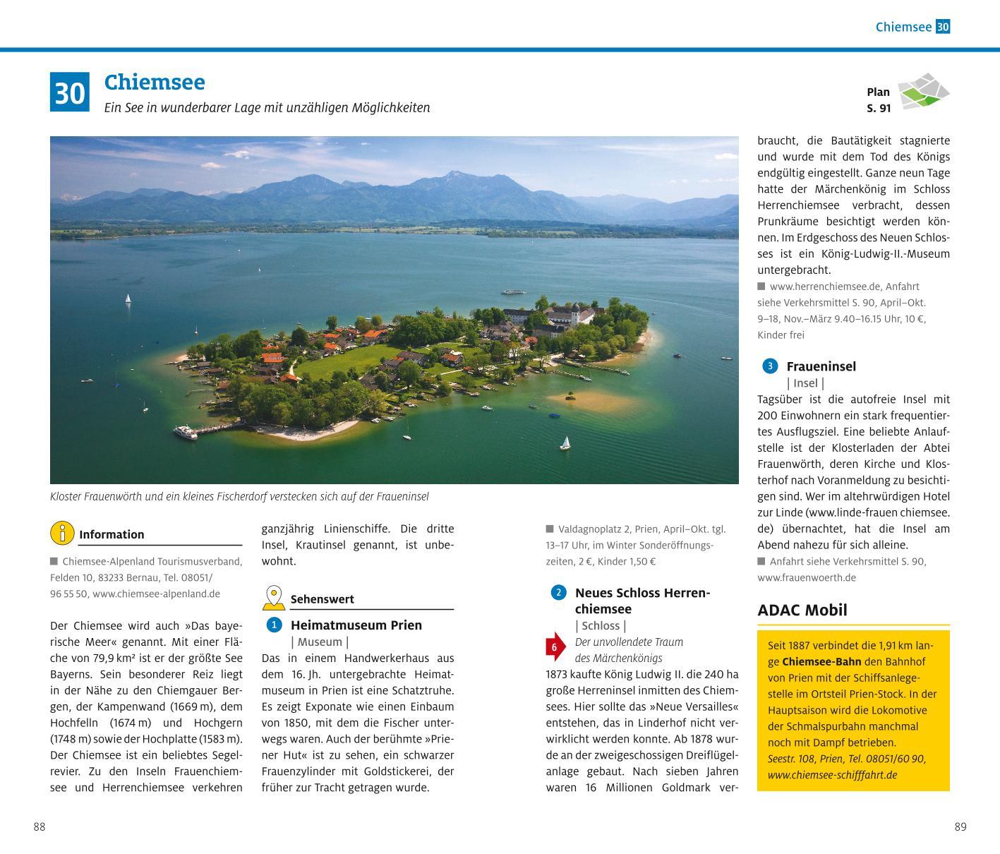 Beispielinhalt (Bild) ADAC Reiseführer Oberbayern
