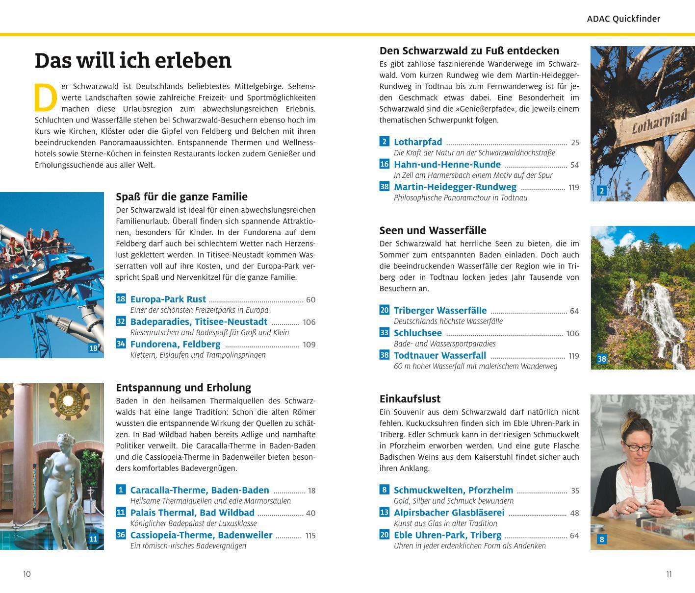 Beispielinhalt (Bild) ADAC Reiseführer Schwarzwald