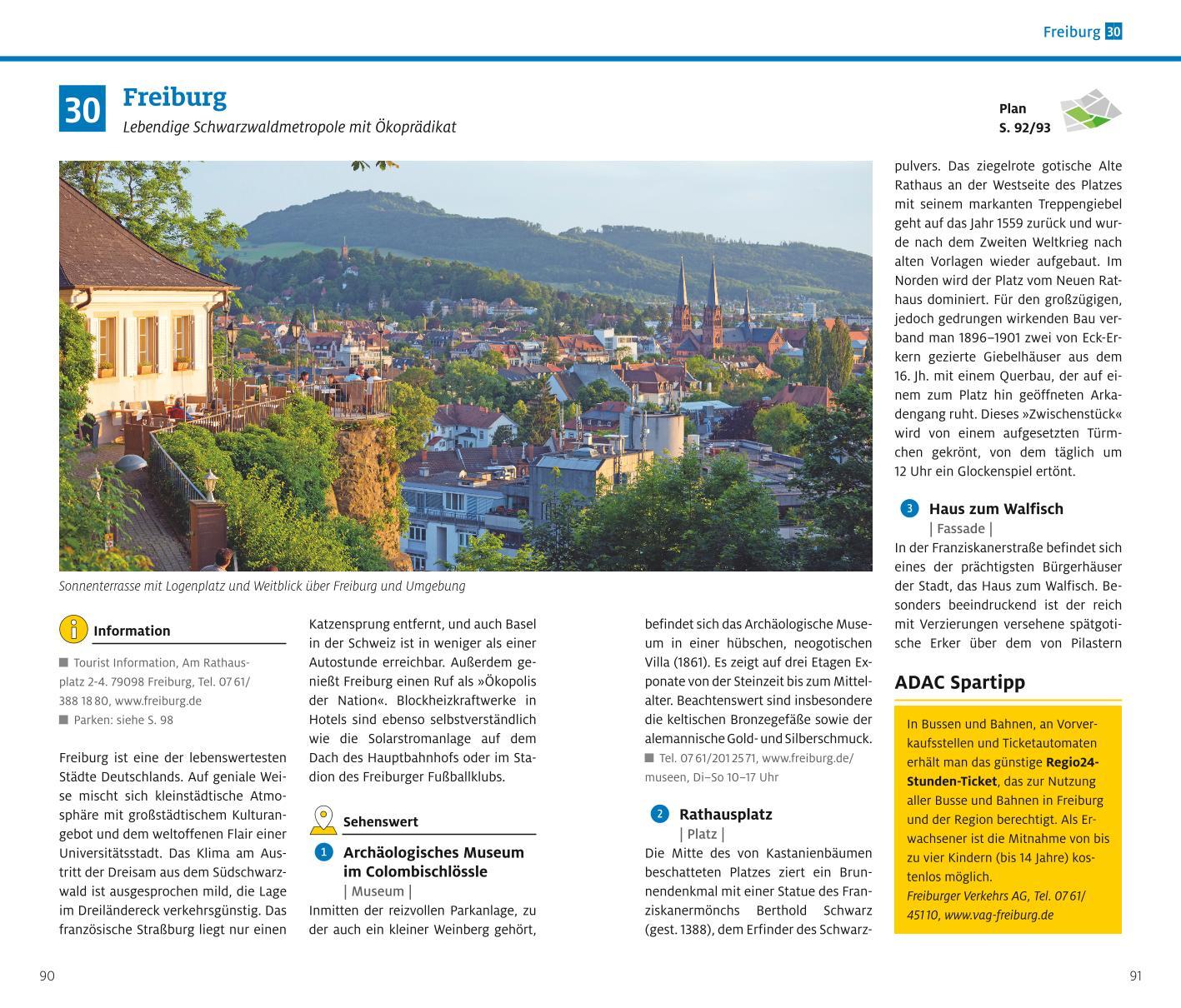 Beispielinhalt (Bild) ADAC Reiseführer Schwarzwald