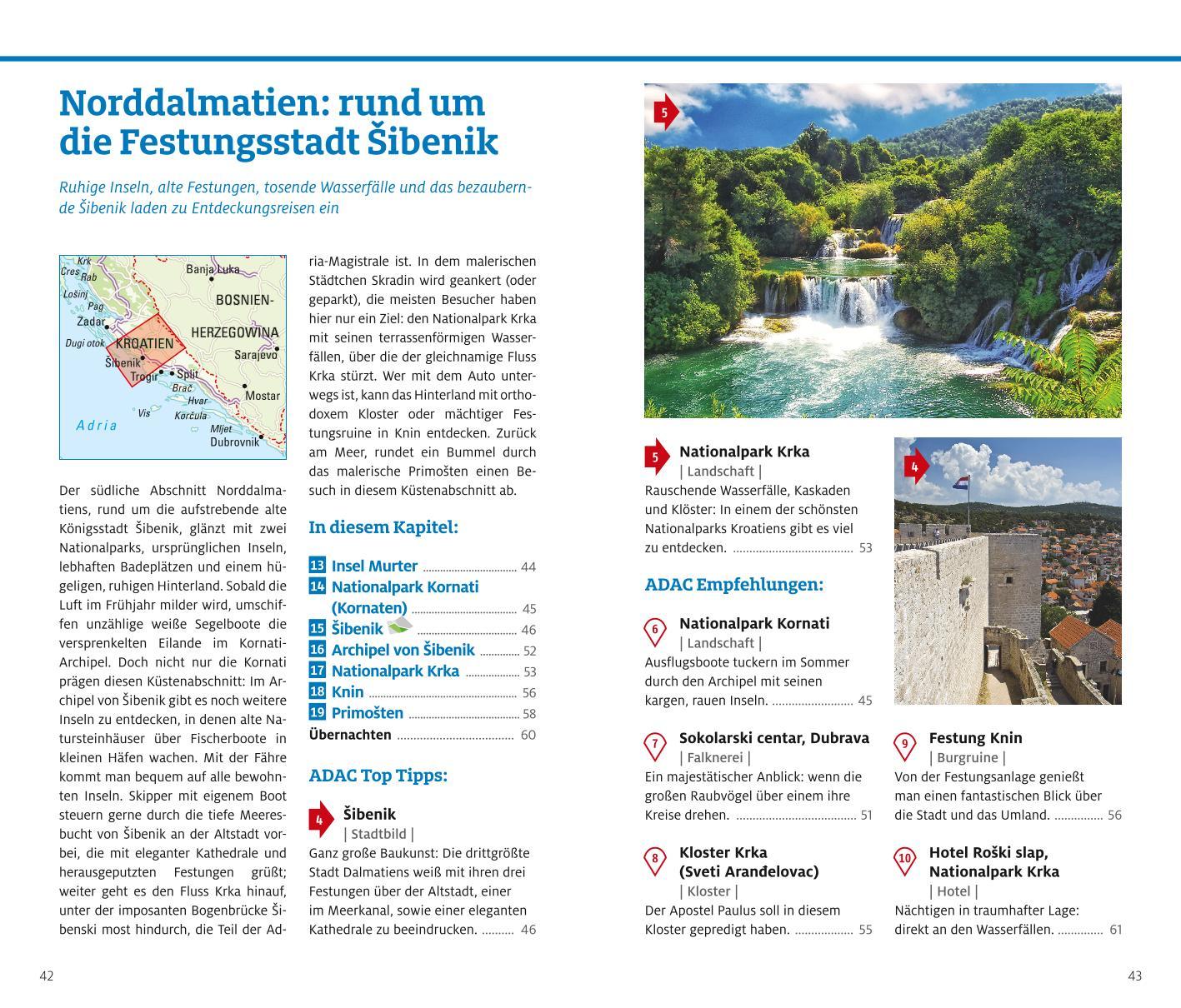 Beispielinhalt (Bild) ADAC Reiseführer Dalmatien