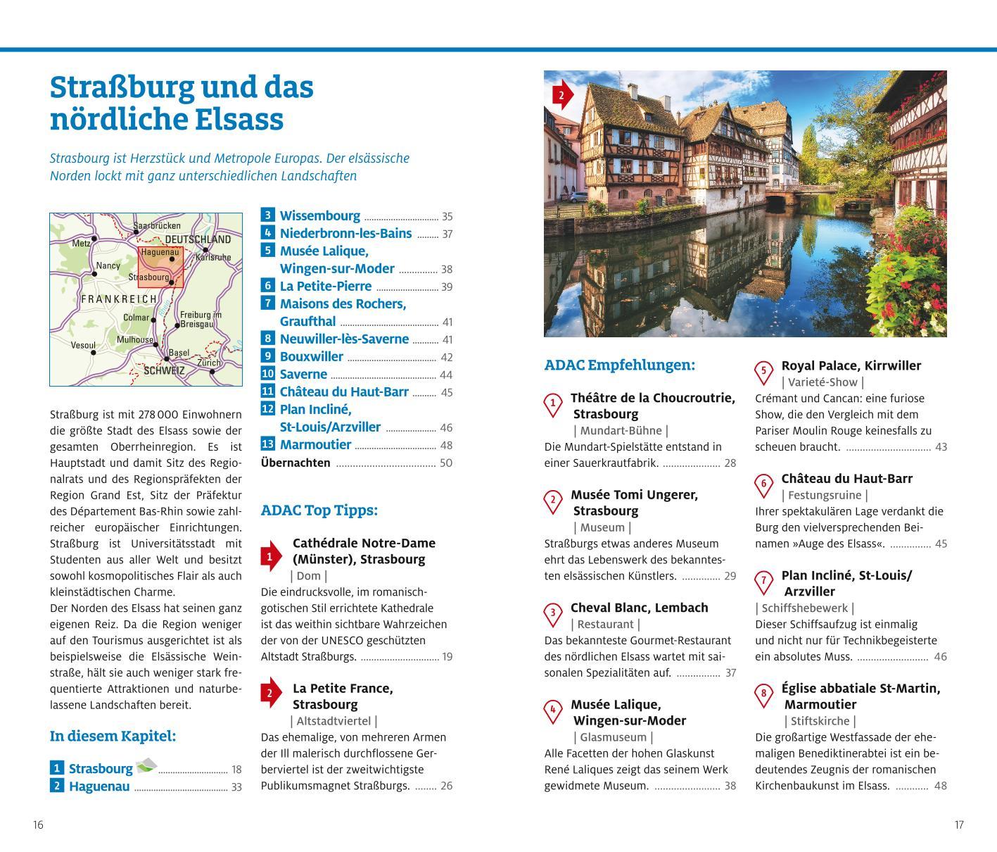 Beispielinhalt (Bild) ADAC Reiseführer Elsass