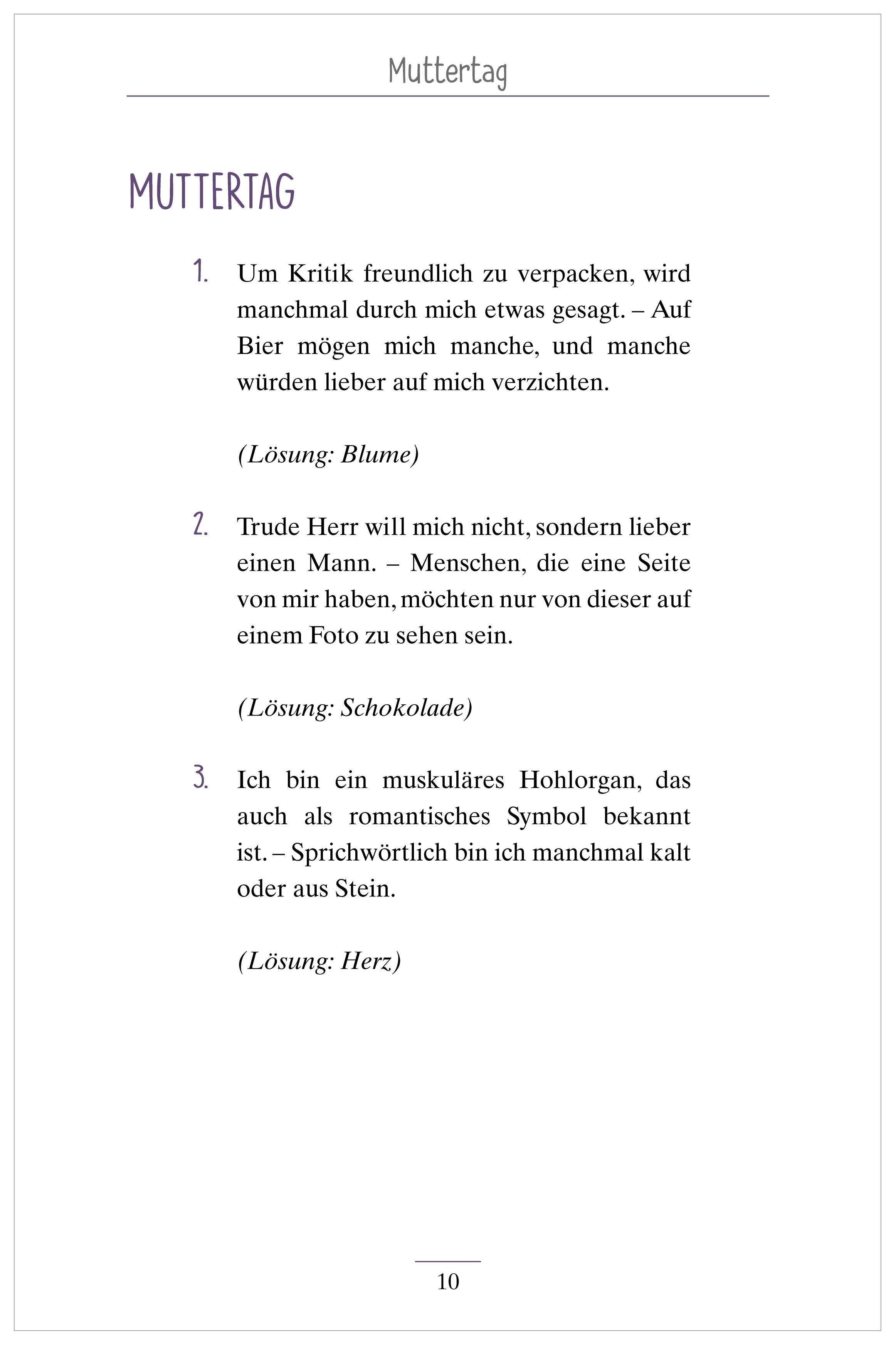 Beispielinhalt (Bild) Um die Ecke gedacht. Rätselgeschichten für Senioren
