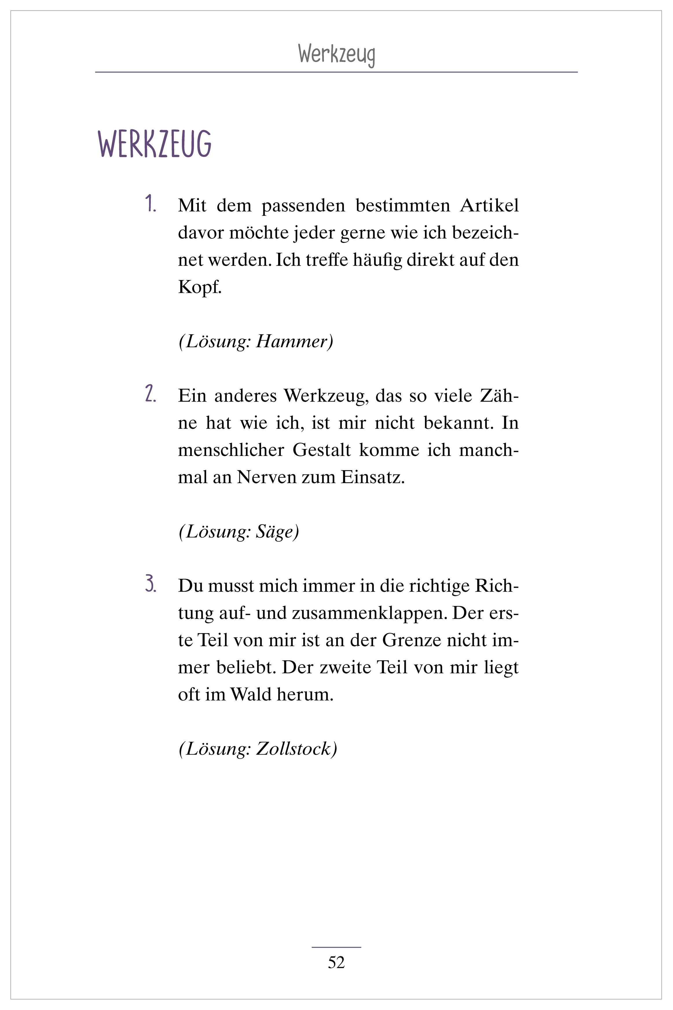 Beispielinhalt (Bild) Um die Ecke gedacht. Rätselgeschichten für Senioren